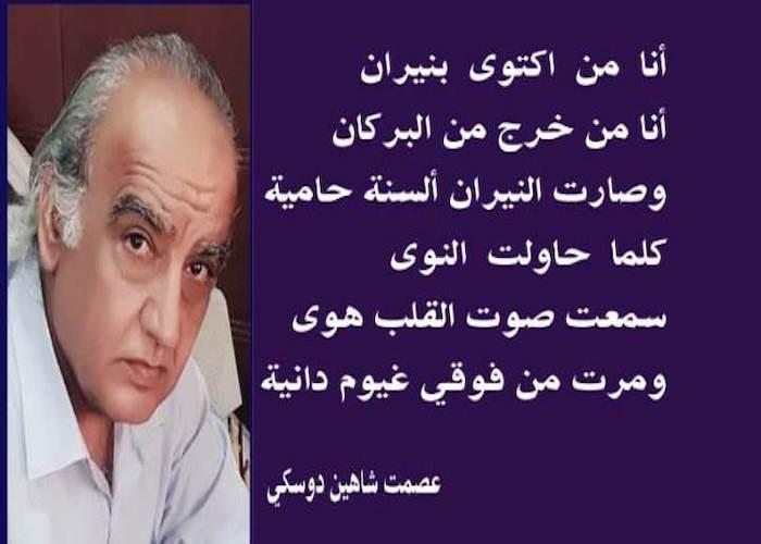 أقبل الصدى قصيدة بقلم الشاعر عصمت شاهين دوسكي 